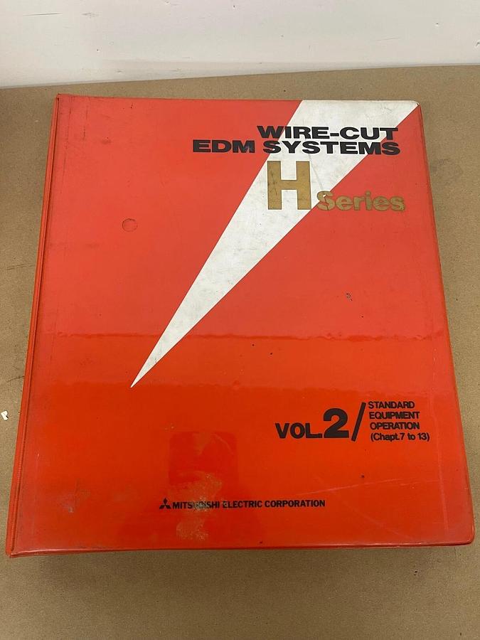 Used Mitsubishi Wire-Cut EDM Systems H Series Manuals Volumes 1-4