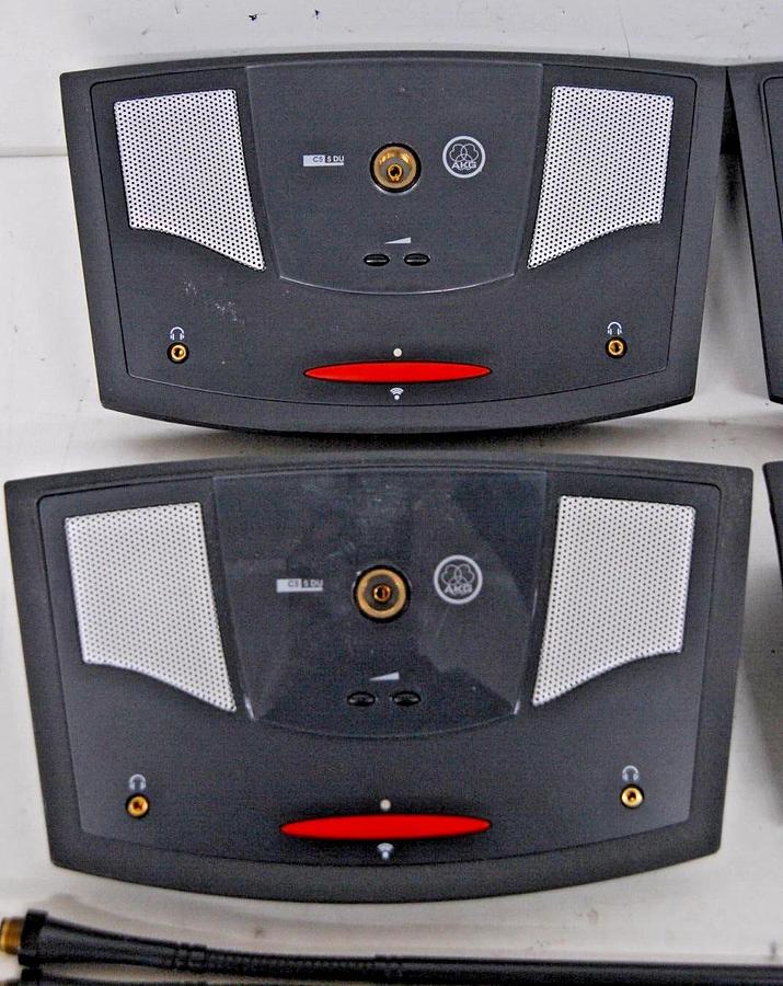 Used AKG CS5 DU Conference Delegate Base Unit W/ Microphone, 1x AC Adapter - Lot of 4