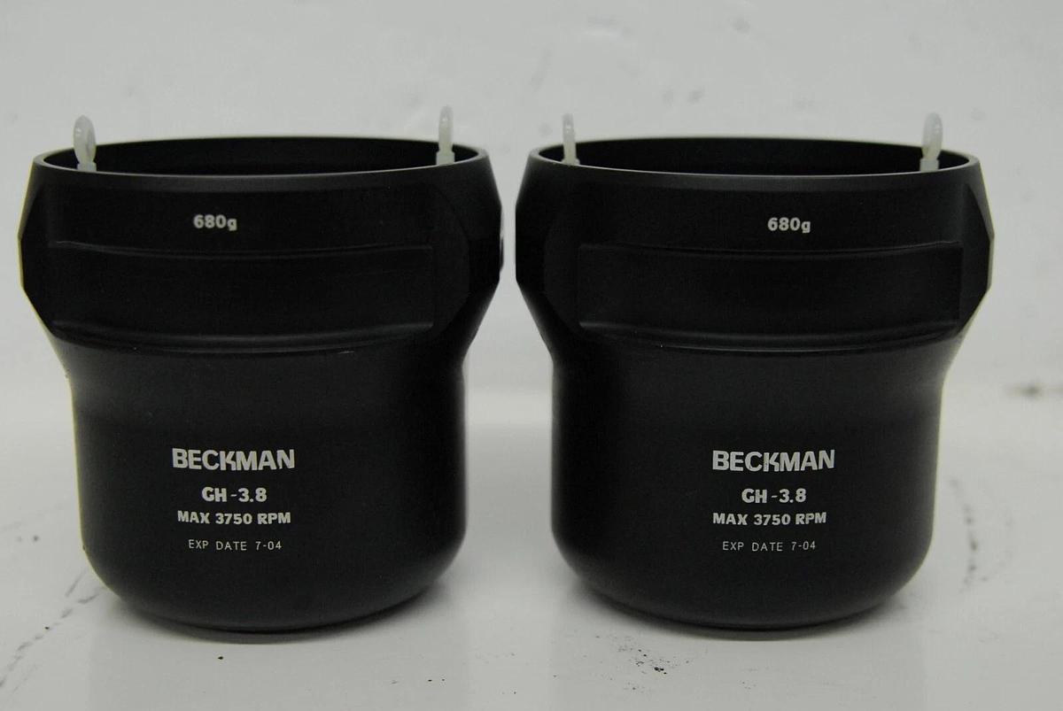 Used Beckman GH-3.8 680g Swing Buckets W/ 14 Slot Inserts 349950 - Lot of 2