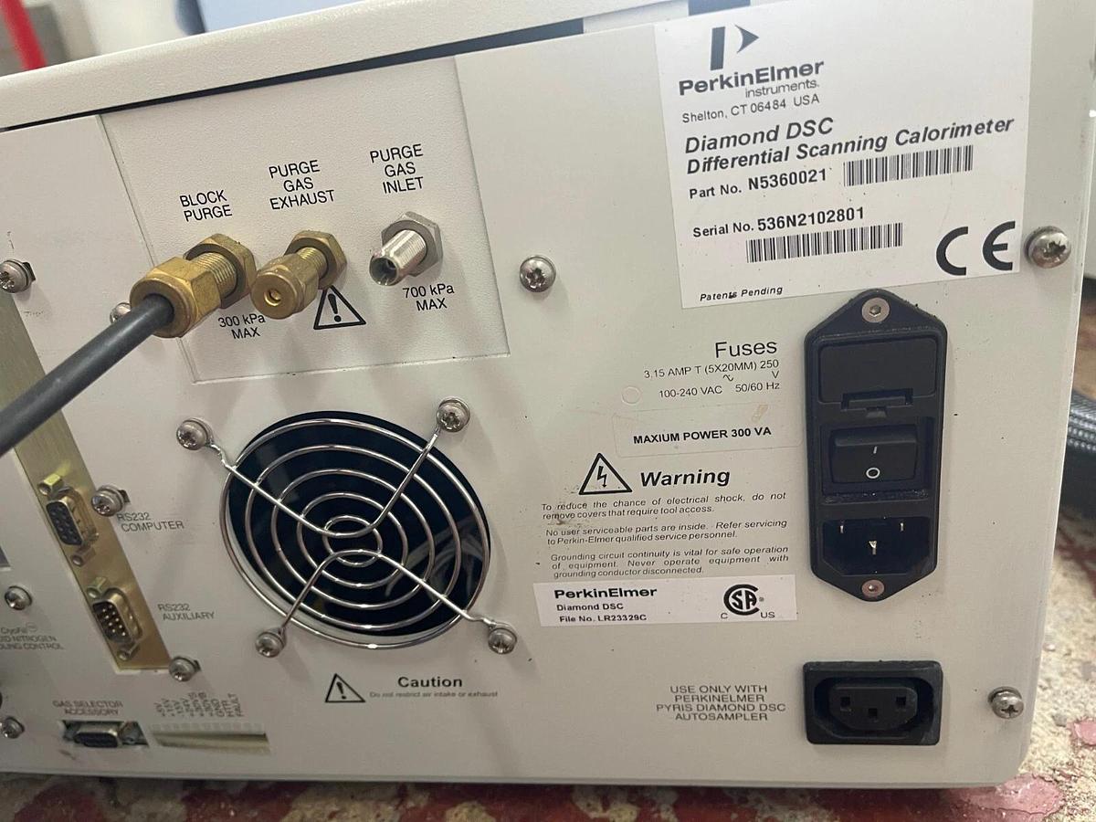 Used Perkin Elmer N5360021 PYRIS Diamond DSC W/ Intracooler 1P, GSA 7