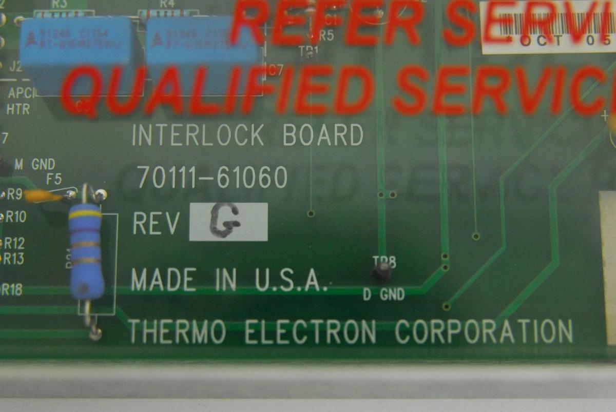 Used Thermo 70111-61060 Rev G Interlock Board (TSQ Quantum)