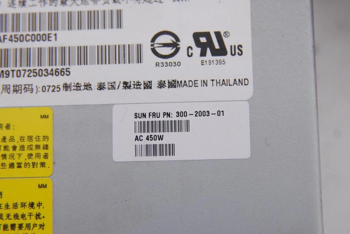 Used Delta SUN DPS-450HB AF450C000E1 300-2003-01 450W Switching Power Supply