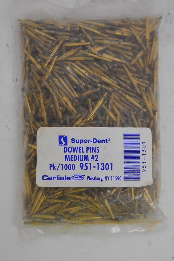 Used Super-Dent 951-1301 Dowel Pins Medium #2 (1000pcs)
