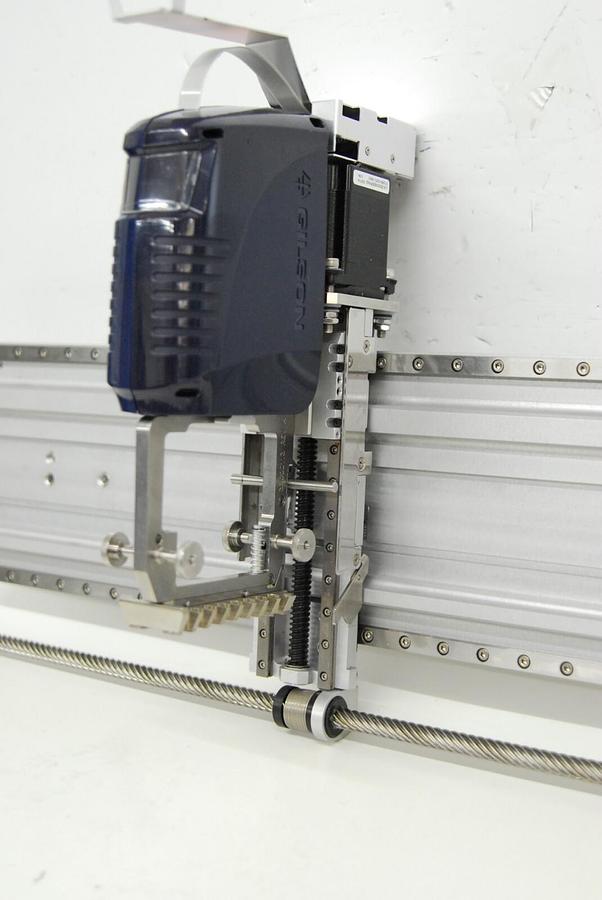 Used Gilson 32000009 Pipette Head Assembly (Pipetmax 268) W/ Rails, Tip Ejector Foot