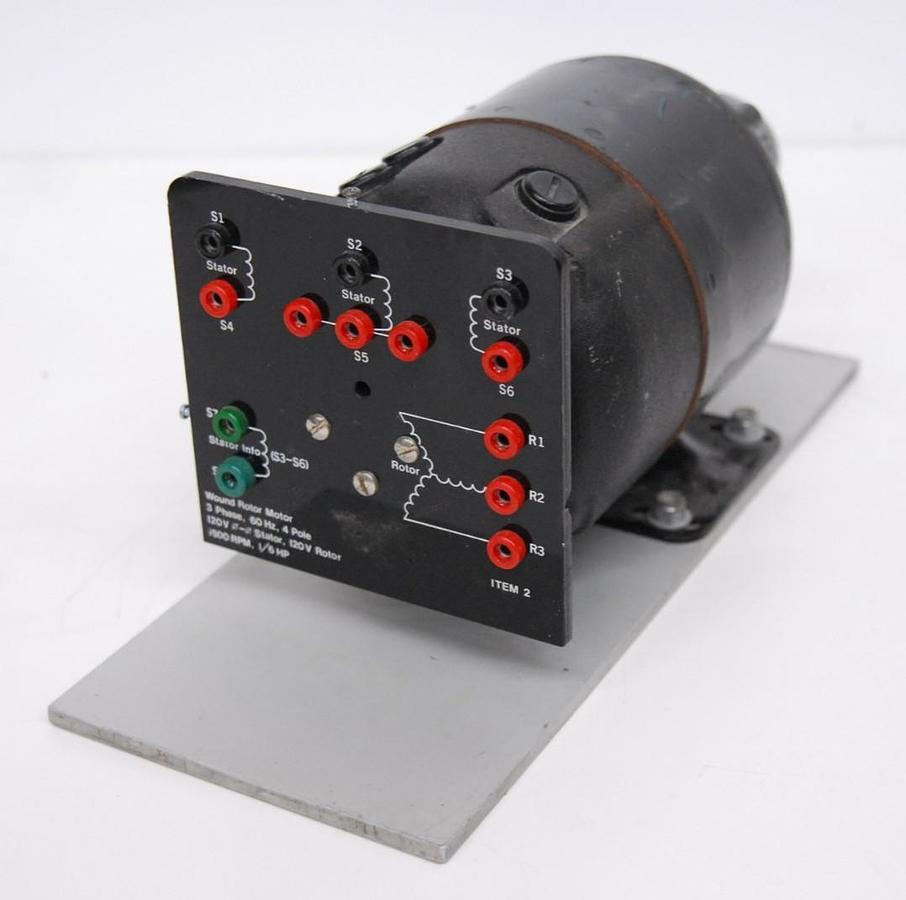 Used GE General Electric 5MJ35CB35A 3 Phase 4 Pole 1600 RPM Selsyn Wound Rotor Motor