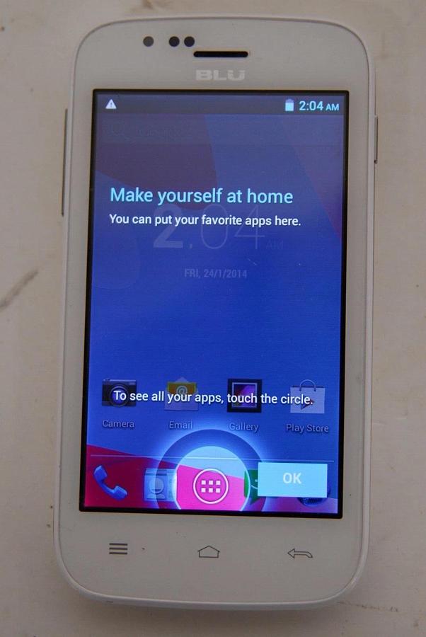 Used BLU Advance 4.0 A270A - 4GB - White, Dual Sim Slots (Unlocked) Smartphone 848958008286