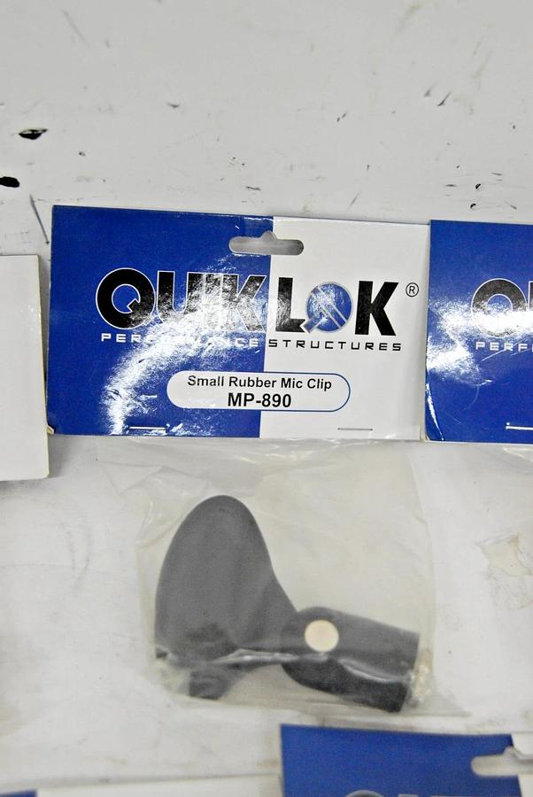 Used Quik Lok MP-890 Small Rubber Mic Clip (Microphone Clip) - Lot of 7