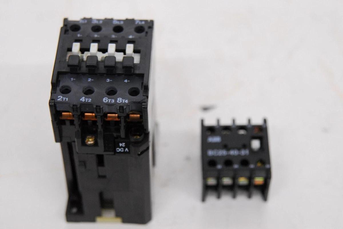 Used ABB BC25 Contactor W/ ABB BC25-40-31 Contact Block