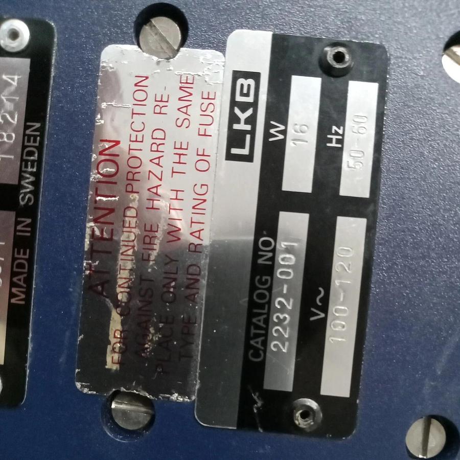 Used LKB Bromma 2232 Microperpex S Peristaltic Pump 90-01-1880