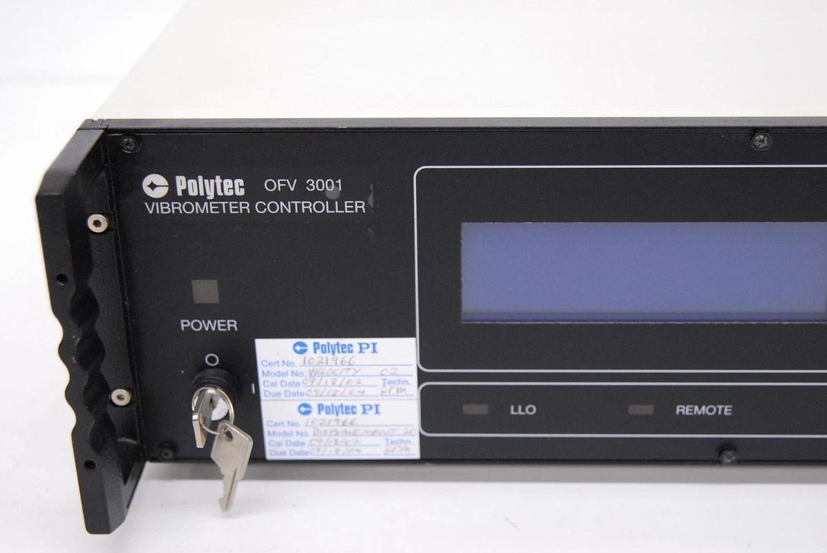 Used Polytec OFV-3001 Vibrometer Controller W/ Power Key - Powers On