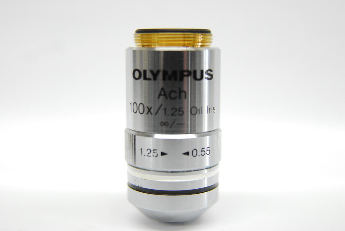 Used Olympus Ach 100x/1.25 Oil Iris ∞/- Infinity Microscope Objective