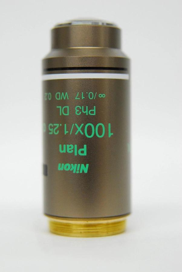 Used Nikon Plan 100x/1.25 Oil Ph3 DL Infinity ∞/0.17 WD 0.2 100x Microscope Objective