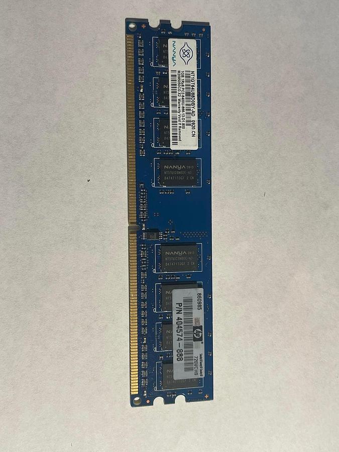 Used HP Nanya 1GB 404574-888 NT1GT64U88D0BY-AD