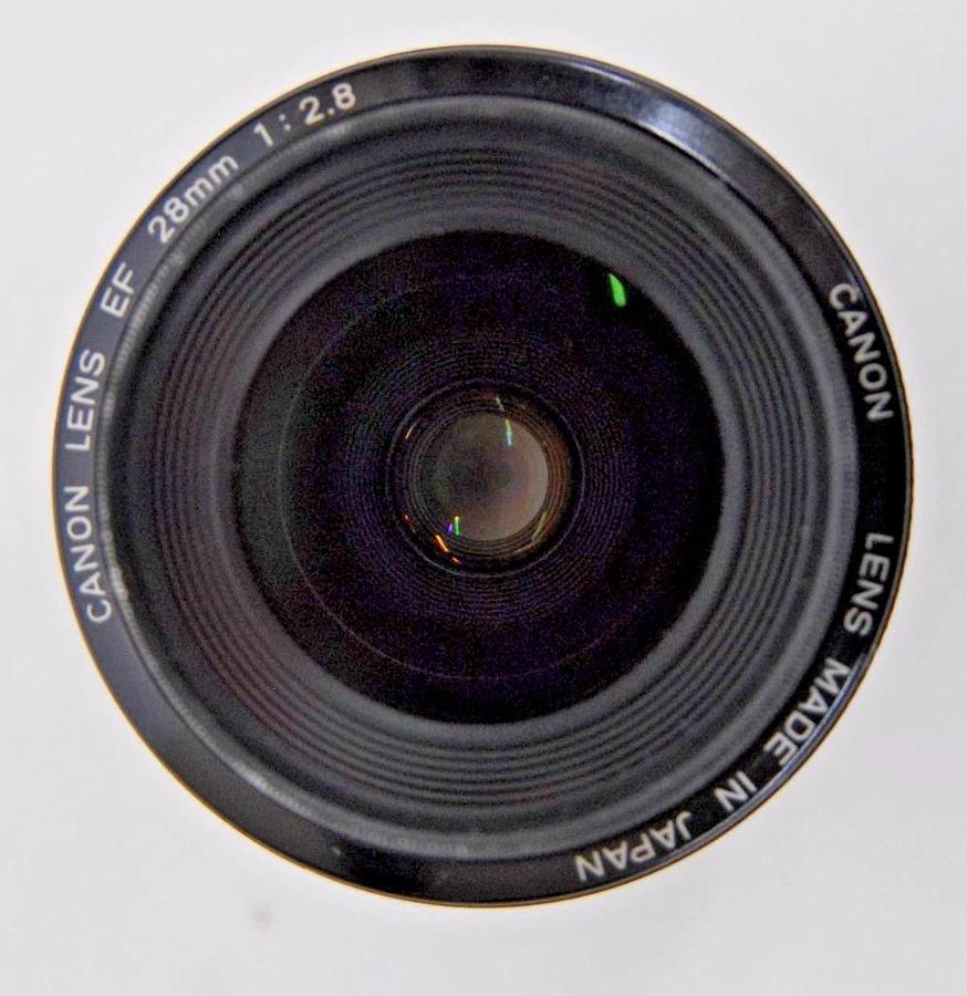 Used Canon EF 28mm 1:2.8 EOS Lens W/ HOYA 52mm UV Filter