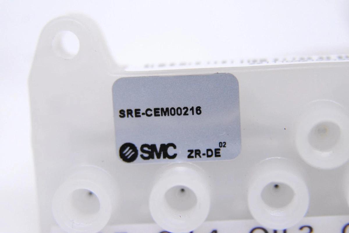 Used SMC LVM10R6-5A-Q 2-Port Solenoid Valve - Lot of 5 on ZR-DE Manifold