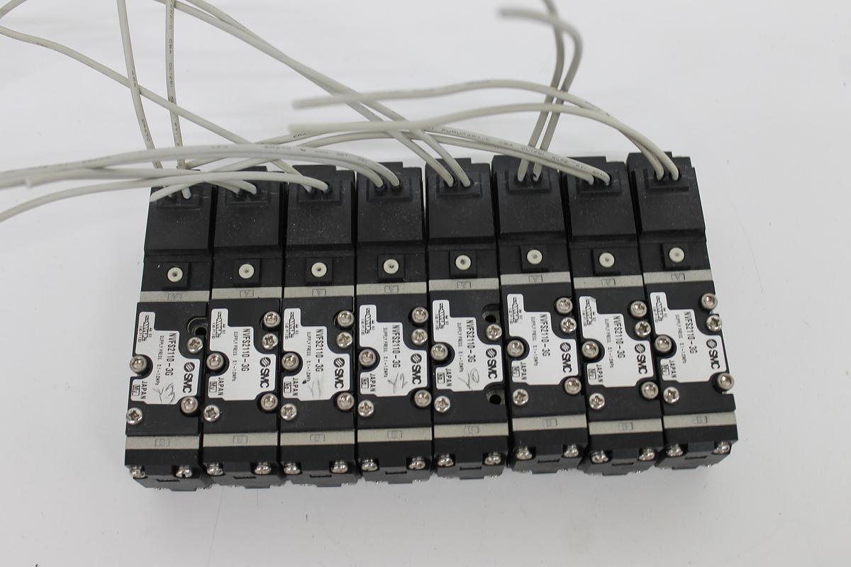 Used SMC NVFS2110-3G Soleniod Valve LOT OF 8