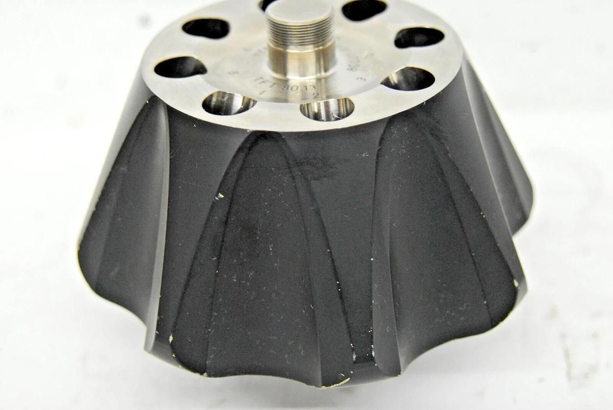 Used Sorvall TFT-80.13 Fixed Angle Centrifuge Rotor 80000 RPM 8-Slot Titanium W/ Lid