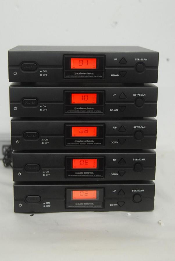 Used Audio-Technica ATW-R2100 UHF Receivers 655-680MHz - No US Usage - Lot of 5