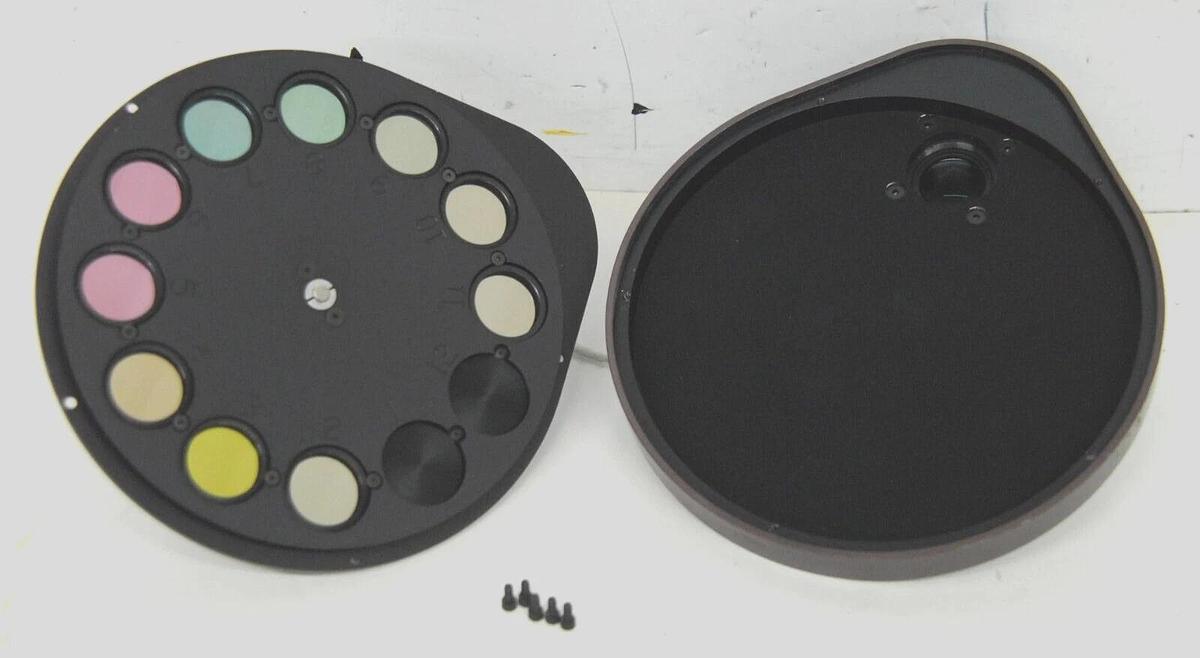 Used FW 007-50-25 12-Position Motorized Filter Wheel W/ 10 Filters - Ivis Lumina II