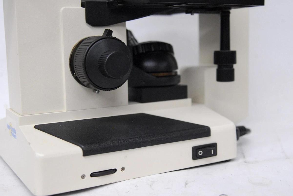 Used VWR VistaVision Inverted Trinocular Microscope W/ 10x, 25x PL L Objectives