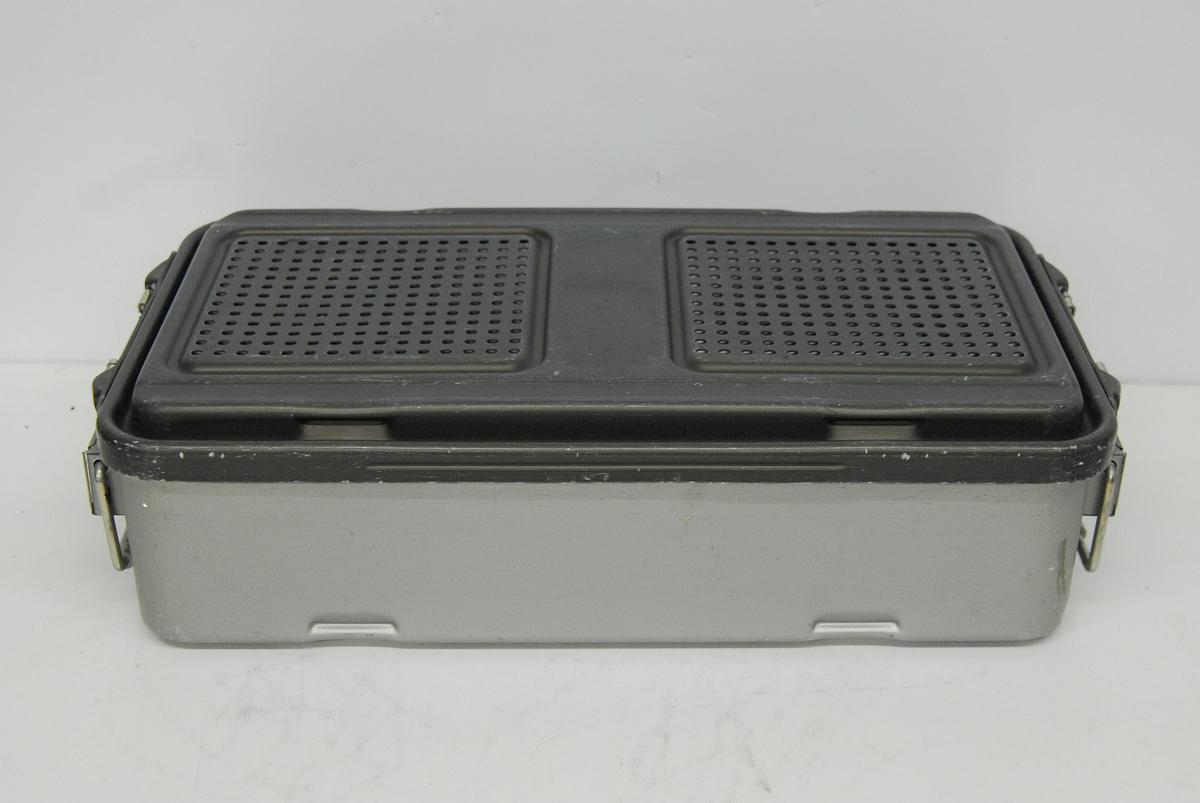 Used V Mueller CD3-8BDL Genesis Sterilization Box 12"x21"x5" / Filter Holders, Basket