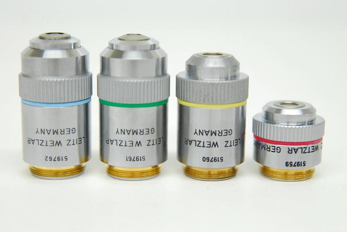 Used Leitz EF 4x,10x,25x,40x Objective Set (519759,519760,519761,519762)