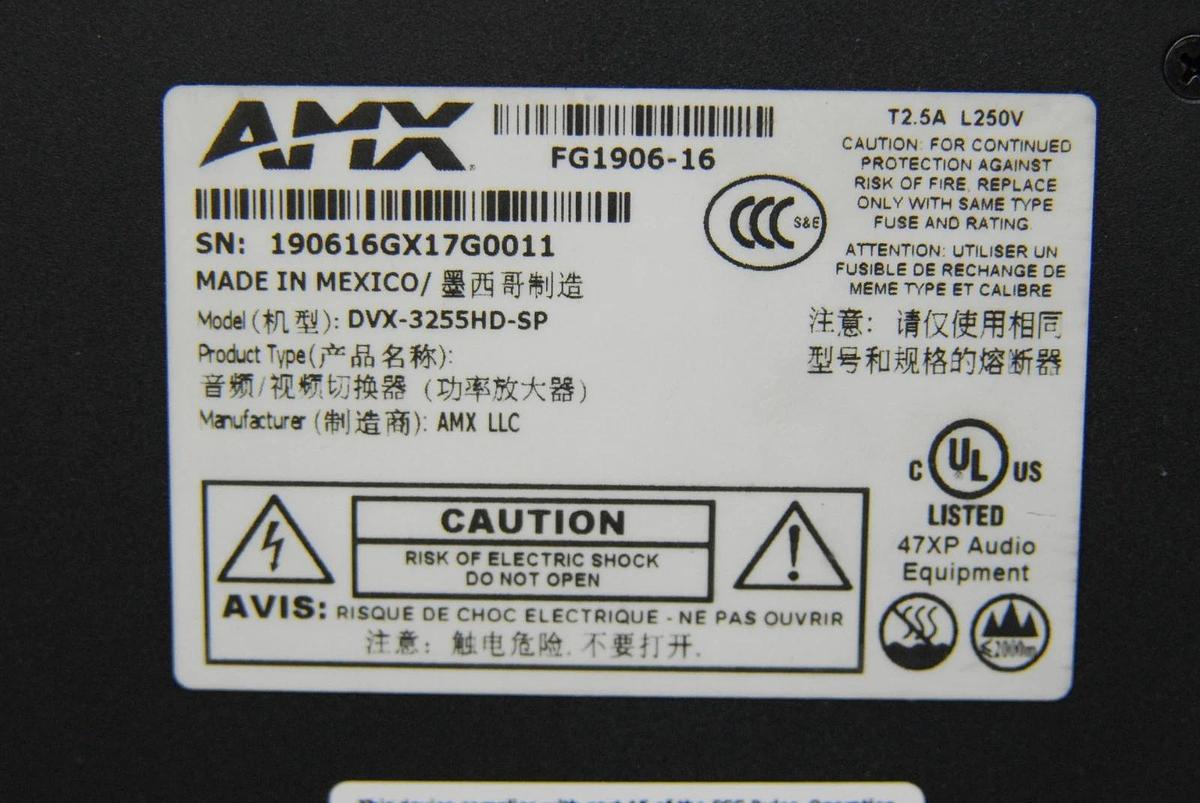 Used AMX Enova DVX-3255HD-SP 10x4 All-in-One Presentation Switcher