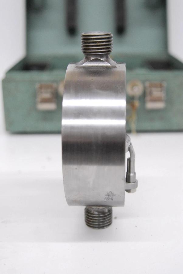 Used Morehouse 5000 LB Capacity Proving Ring W/ Case - Missing Rod