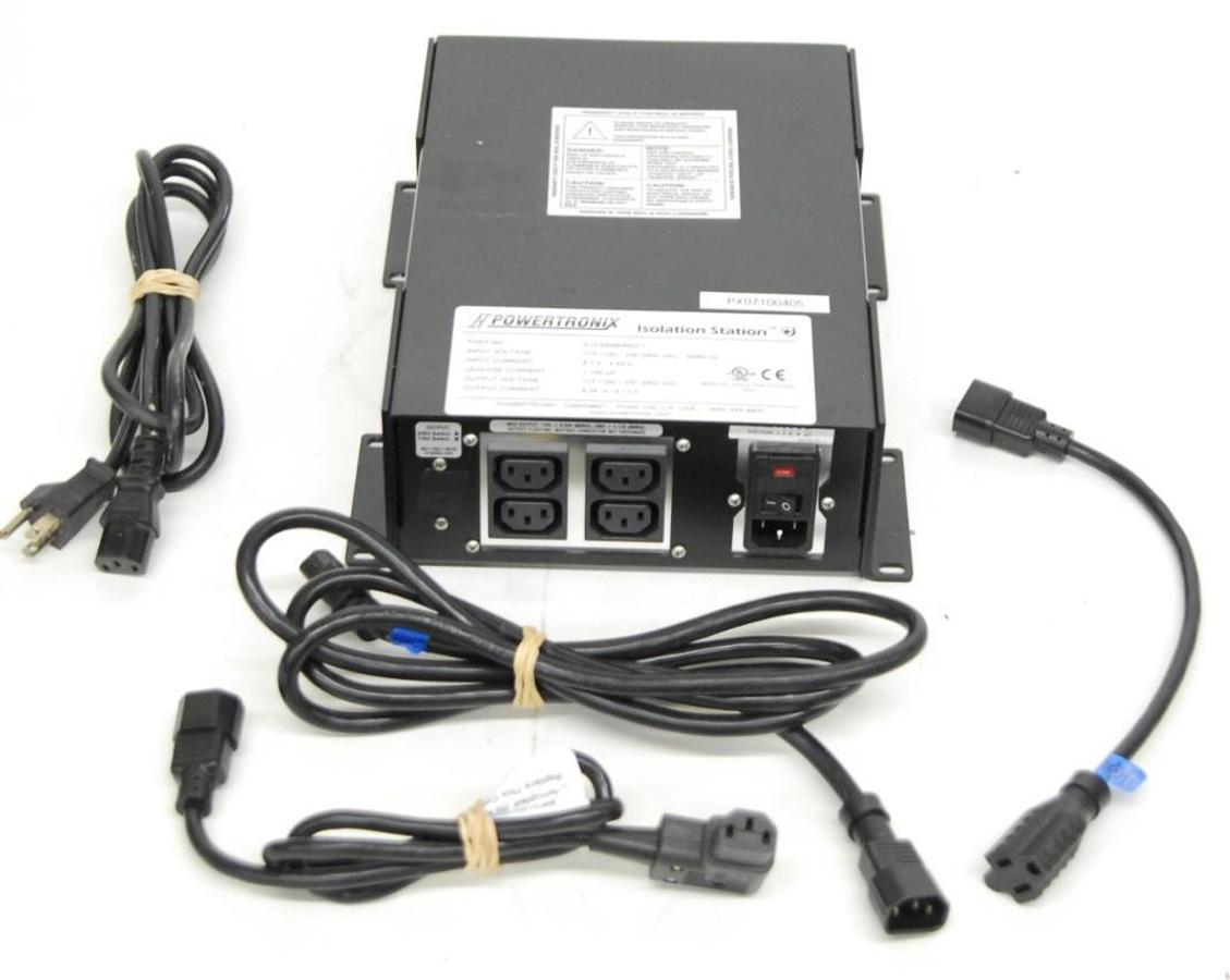 Used Powertronix X1CSBWHN0C1 1000VA 4-Plug Power Isolation Station Unit