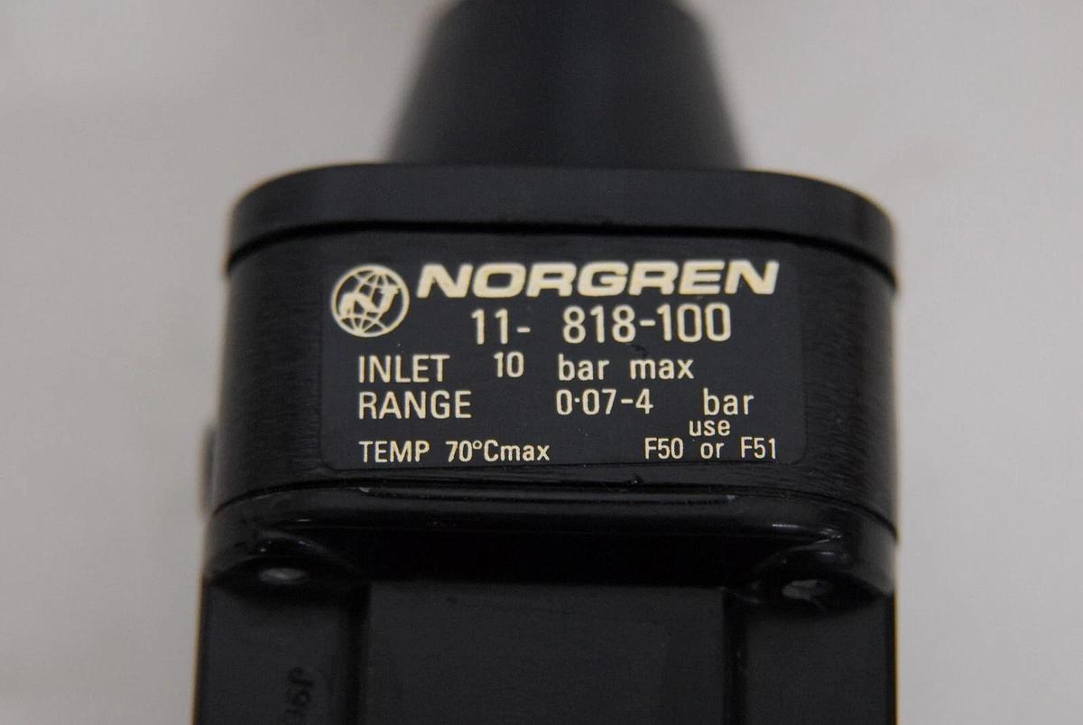 Used Norgren 11-018-100 Air Pressure Regulator - 1/4" NPT 746350064018