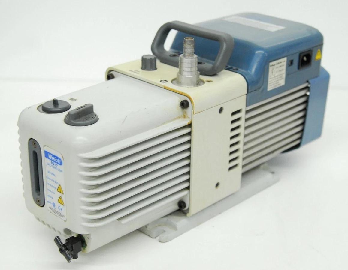 Used Welch 8917 Dual-Stage Direct-Drive Rotary Vane Vacuum Pump 1/2HP