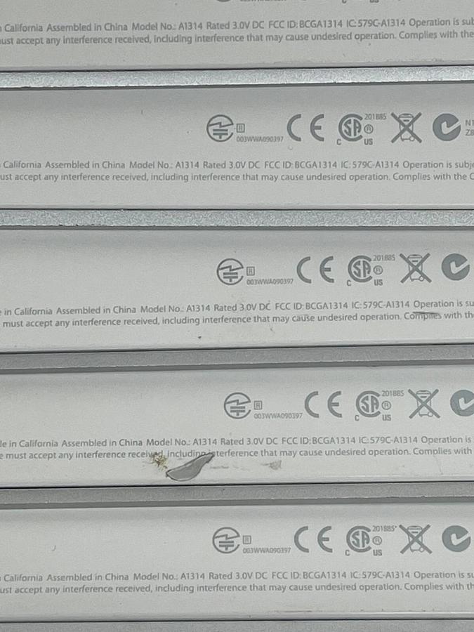 Used Apple A1314 Wireless Keyboards - For Parts - LOT OF 5