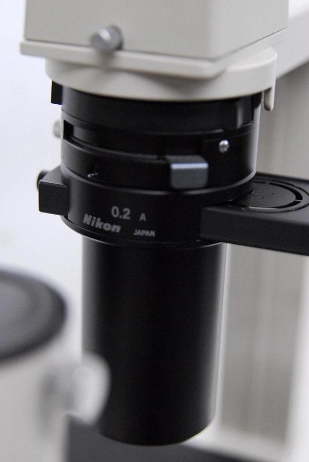 Used Nikon TMS- F Inverted Trinocular Microscope W/ 4x Objective - Read Description