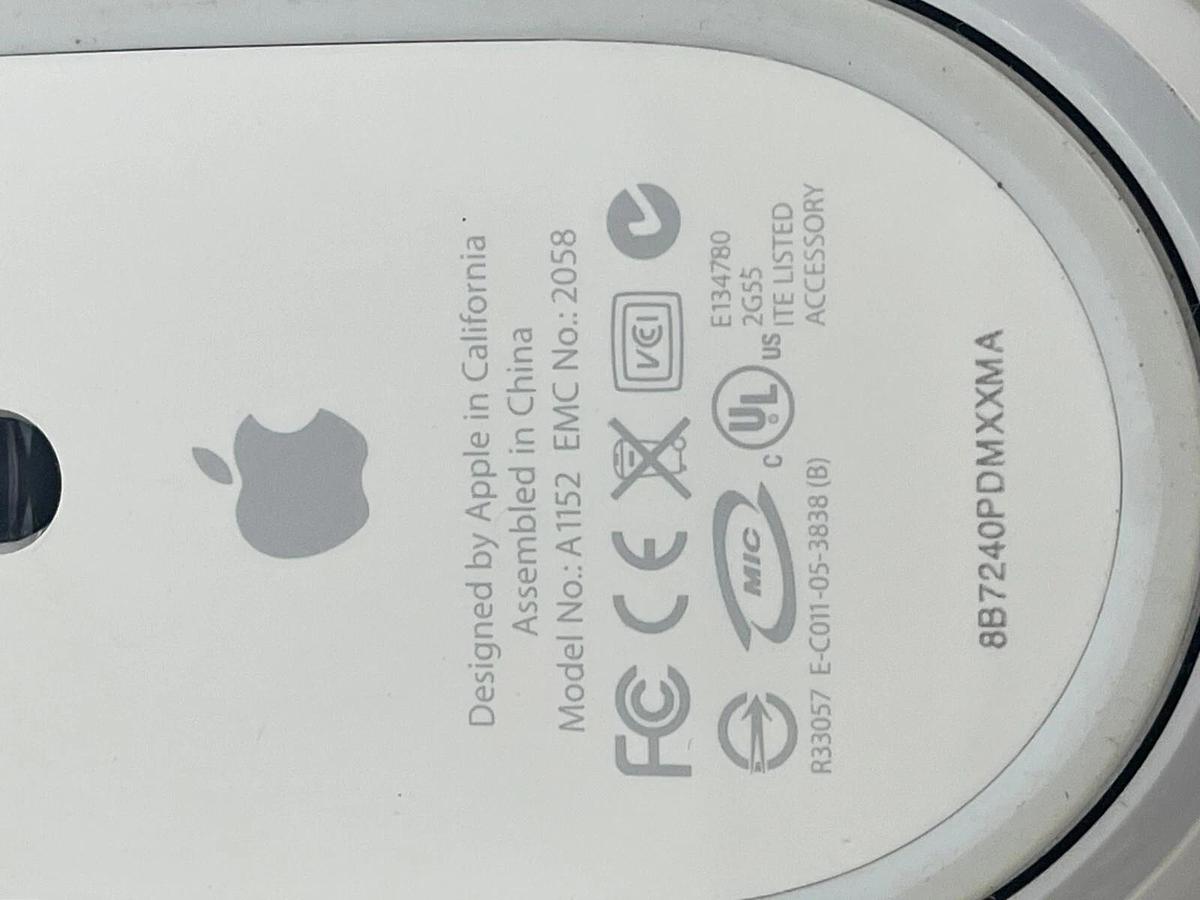 Used Apple A1152 USB Wired Mighty Mouse MB112LL/B - 29" cable - TESTED 885909174003