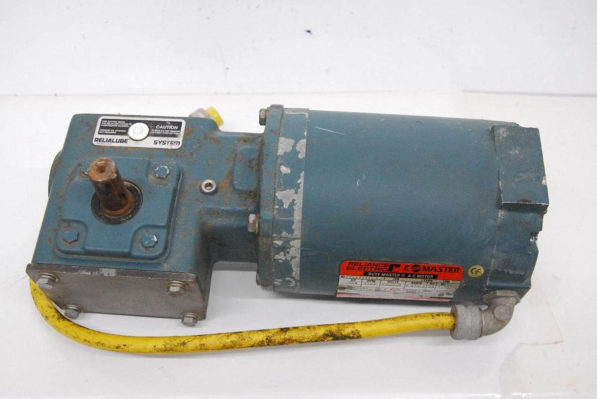 Used Reliance P56X1337T-YZ Duty Master AC Motor W/ Dodge Tigear MR94755 Gear Reducer