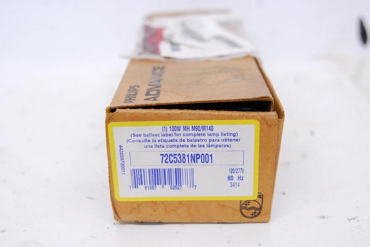 Philips 72C5381NP001 Advance Metal Halide Fcan Ballast 120/277V 100W