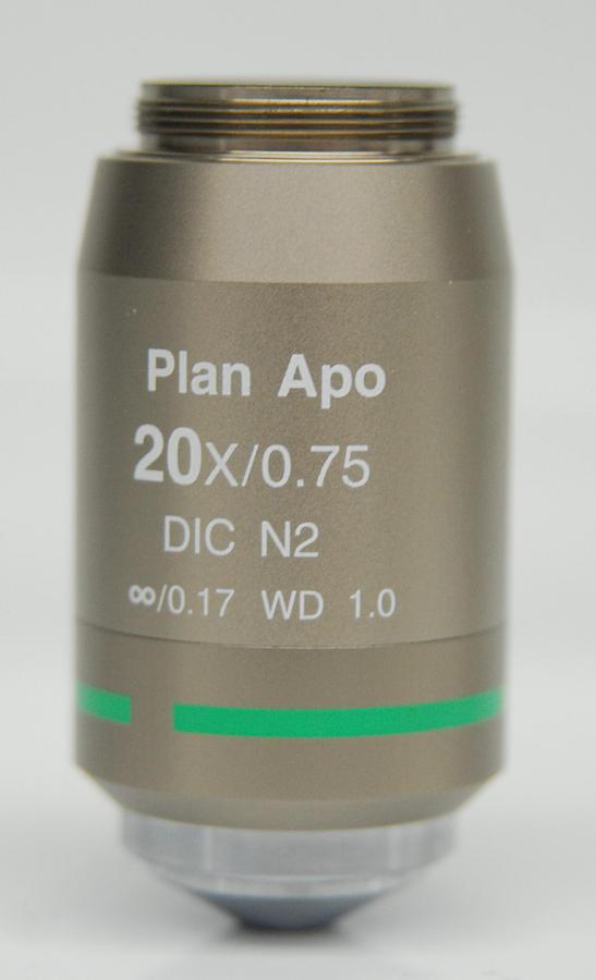 Used Nikon Plan APO 20x/0.75 DIC N2 ∞/0.17 WD 1.0 Microscope Objective W/ DIC Prism