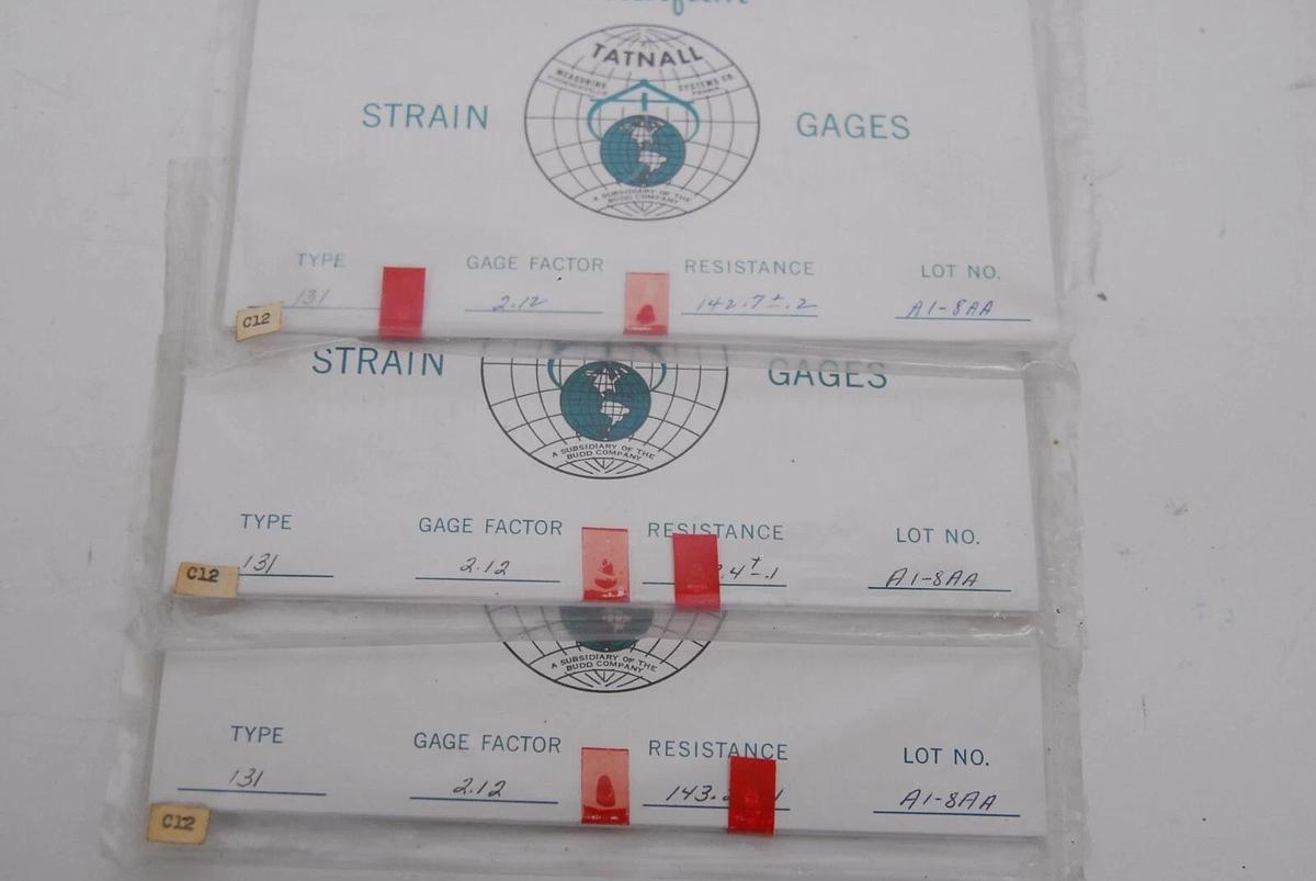 Used Budd Tatnall Metalfilm Strain Gages - READ DESCRIPTION - Lot of 7