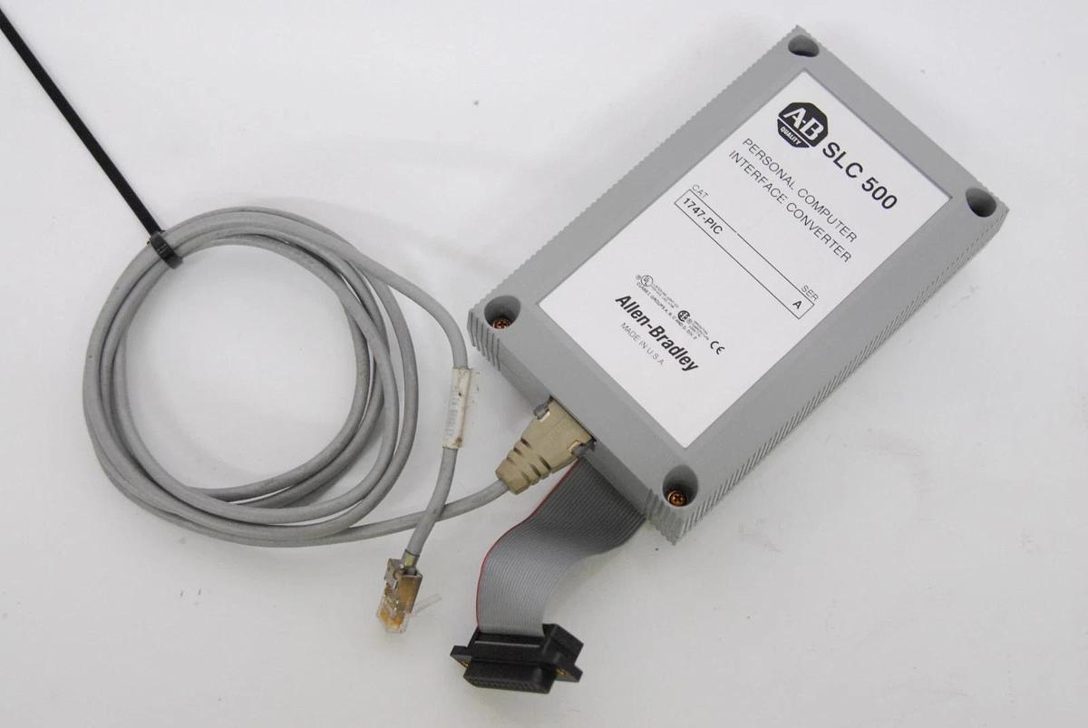 Used Allen-Bradley SLC 500 1747-PIC Personal Computer Interface Converter W/ 1747-C10