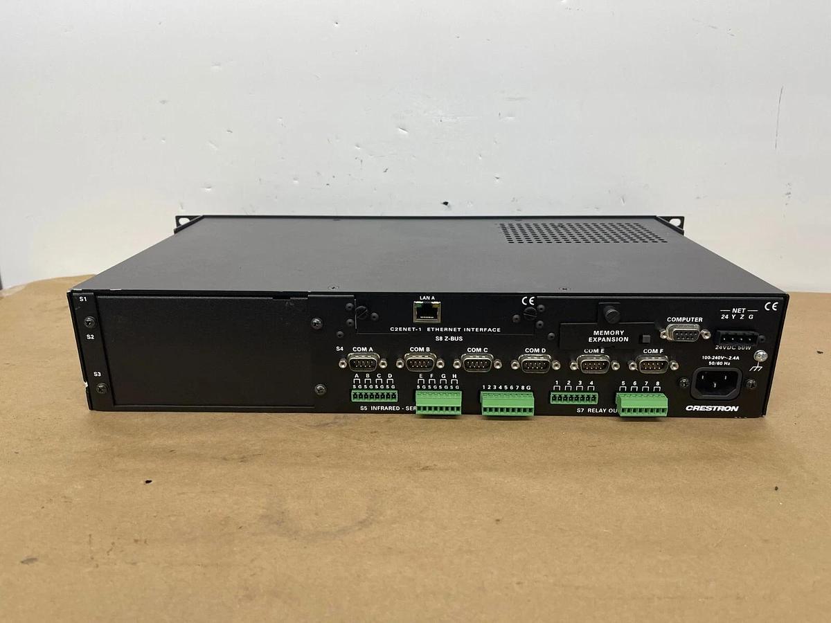 Used Crestron AV2 Audio Video Control Processor W/ C2ENET-1 Card