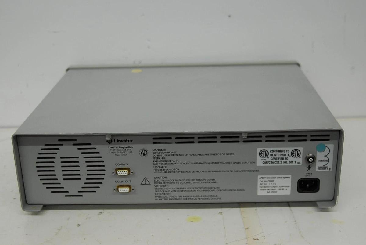 Used Linvatec C9800 APEX universal Drive Console - For Parts