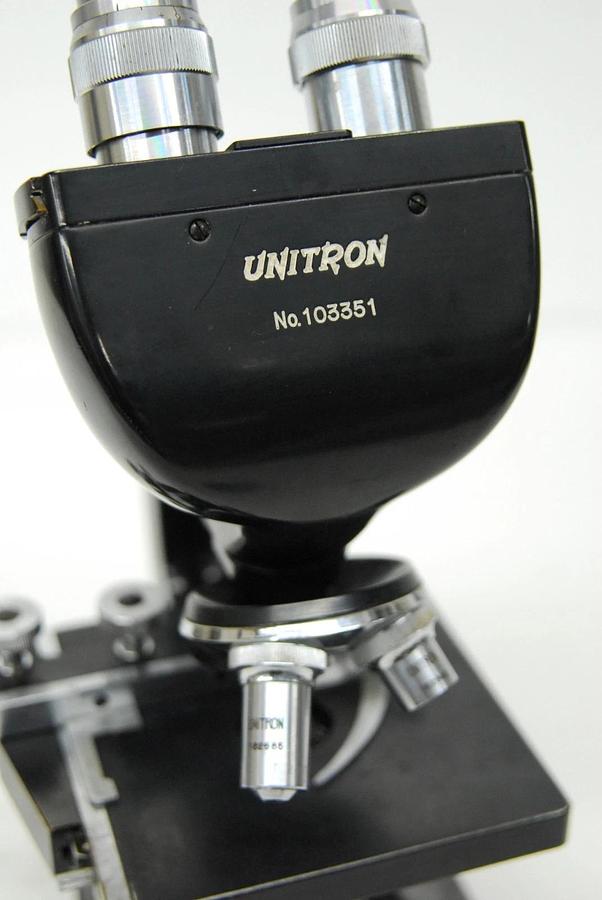 Used Vintage Unitron BMLK Microscope W/ W10XP Eyepieces, 4x/40x Objectives, Condenser