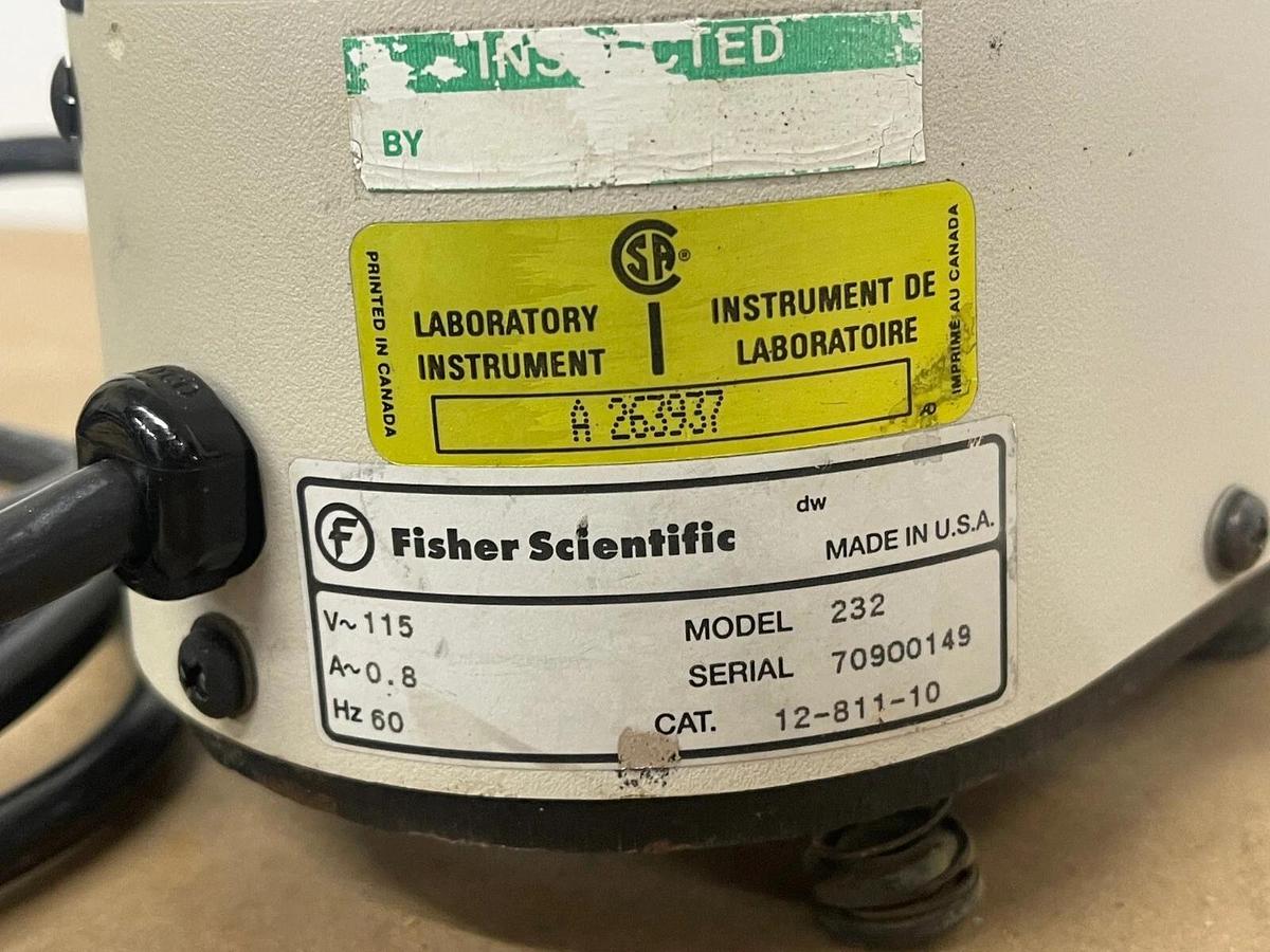 Used Fisher Scientific Variable Speed Touch Mixer Model 232