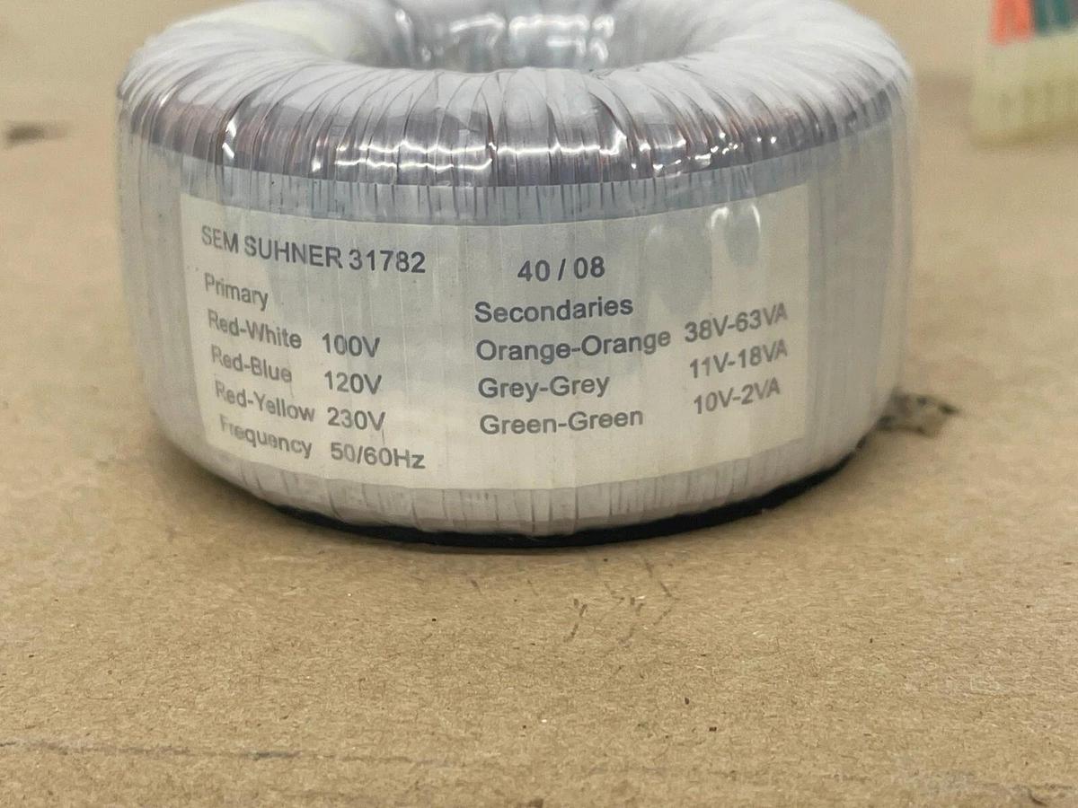 Used Sem Suhner 31782 40 / 08 Toroidal Transformers