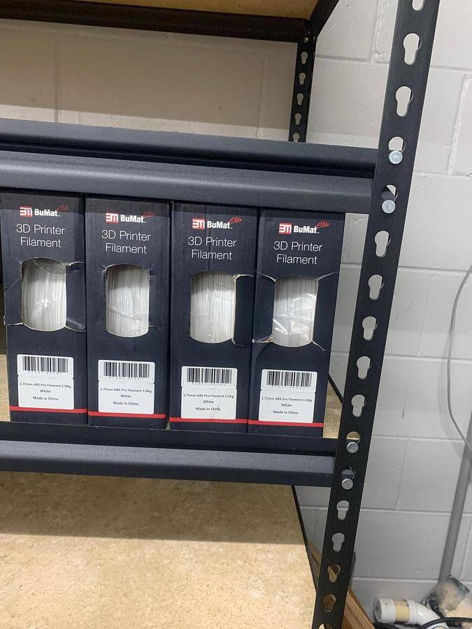 Used BuMat Elite 1.75mm ABS Pro Filament (1.0 kg, White)