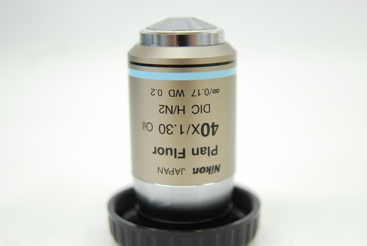 Used Nikon Plan Fluor 40X/1.30 Oil DIC H/N2 ∞/0.17 WD 0.2 Microscope Objective