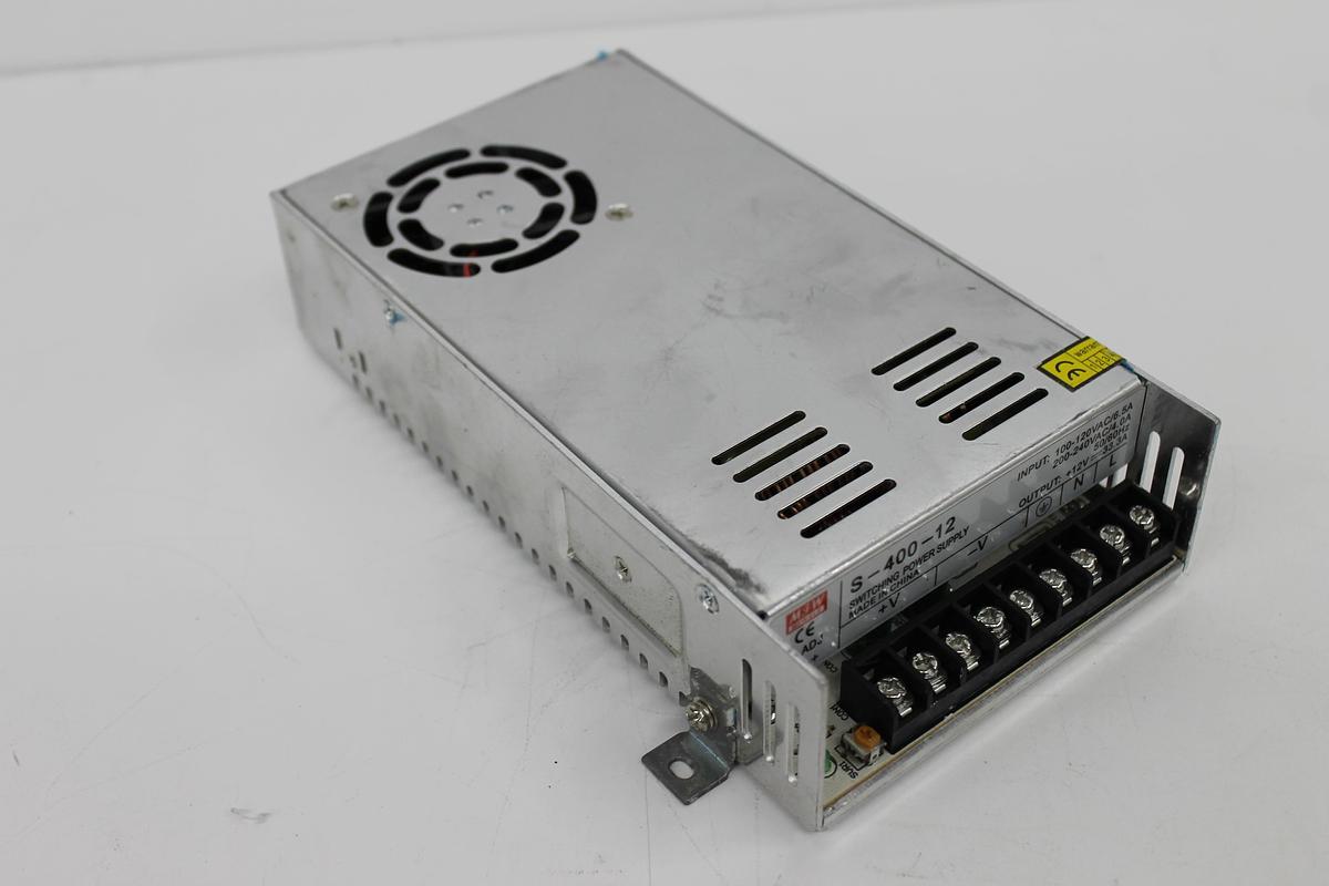 Used Mean Well S-400-12 12V 33.3A 100-240VAC Power Supply