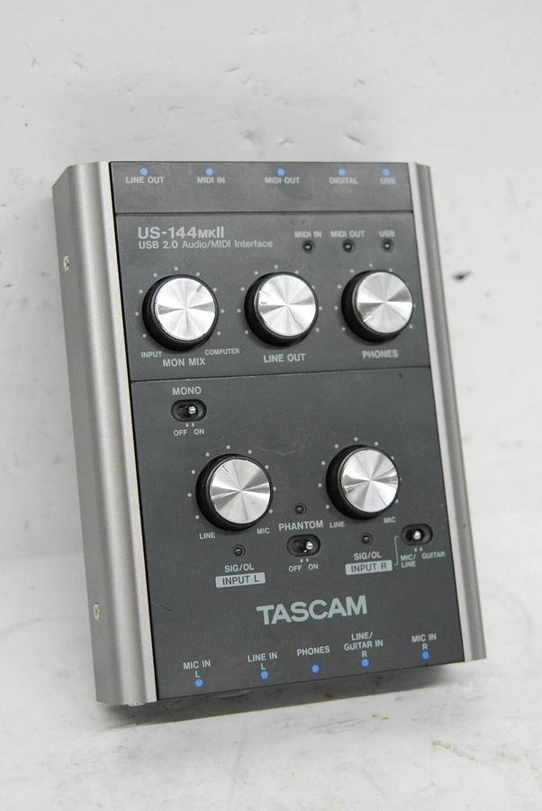 Used Tascam US144MKII USB 2.0 Audio MIDI Interface Bus-powered - TESTED 43774024858