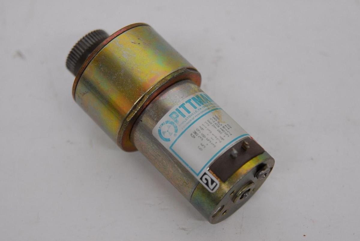 Used Pittman GM9413E280 DC Servo Gear Motor - 30.3VDC, 65.5:1 Ratio