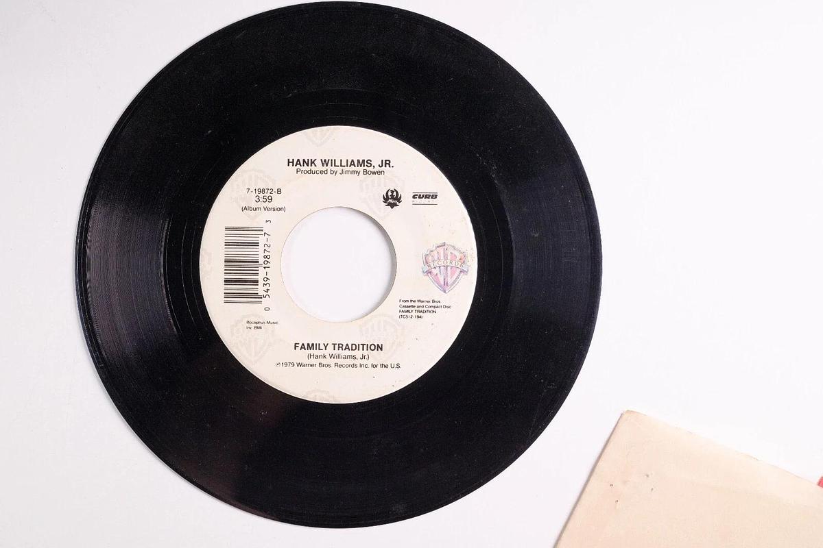 Used Hank Williams Jr. 45 Record Lot of 6